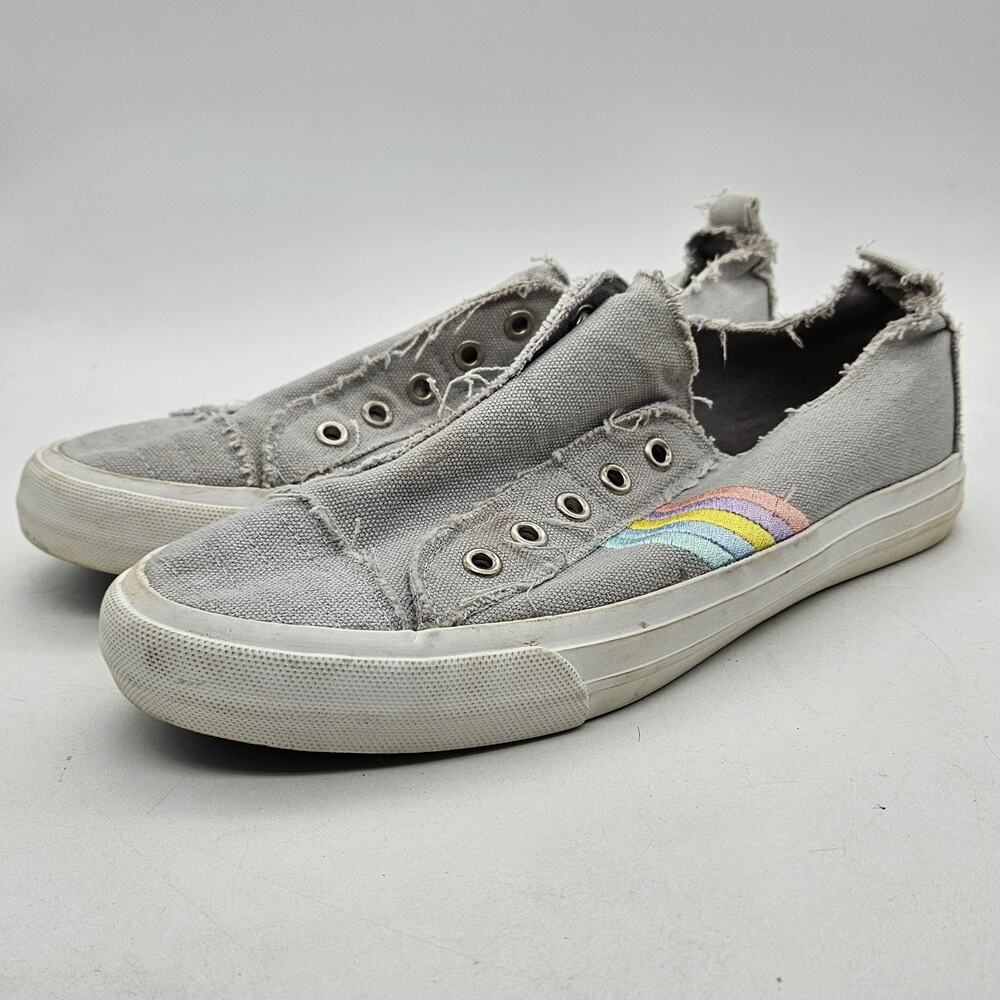 Gypsy Jazz Over The Rainbow Woman's Size 9 Casual Slip on Shoes Gray
